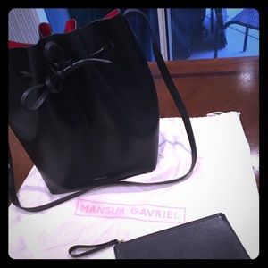 Authentic Mansur Gavriel Large Saffiano Bucket